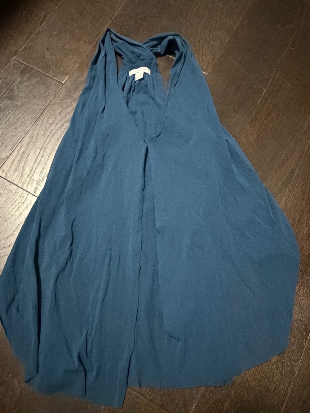 New York & Company Blue Halter Tank Top